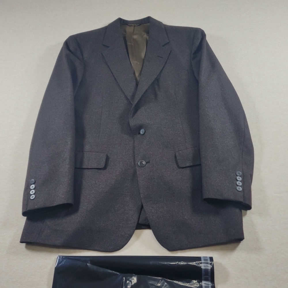 Evan Picone Mens Vintage Brown Worsted Wool Blazer 44R 42L Tailored USA